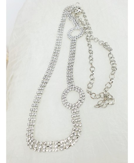 Biżuteryjny pasek błyszczący do sukienki