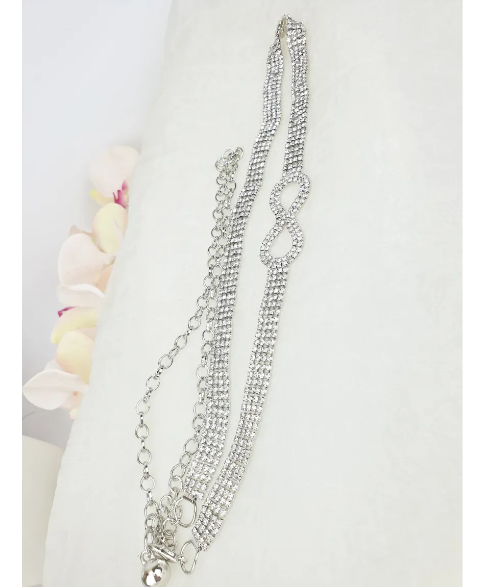 Biżuteryjny pasek błyszczący do sukienki