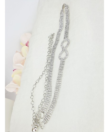 Biżuteryjny pasek błyszczący do sukienki