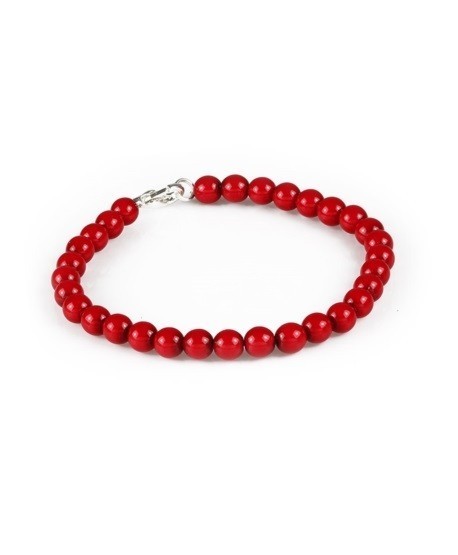 Bransoleta czerwone kulki