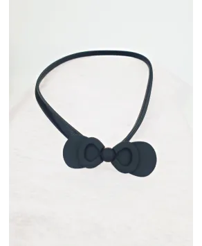 Sprężynkowy pasek do sukienki czarny