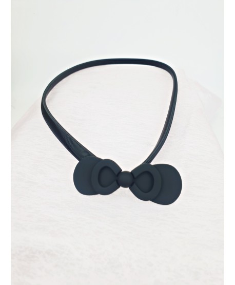 Sprężynkowy pasek do sukienki czarny