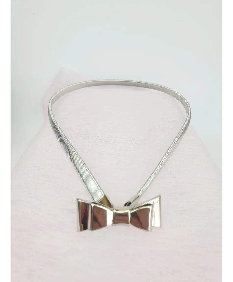 Sprężynkowy pasek do sukienki złoty srebrny