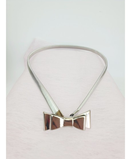 Sprężynkowy pasek do sukienki złoty srebrny