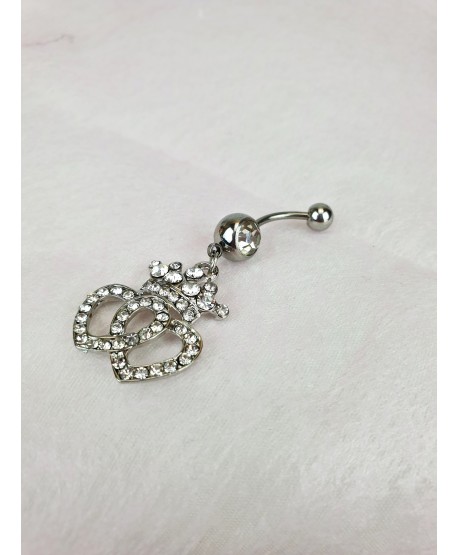 Kolczyki do pępka z sercami