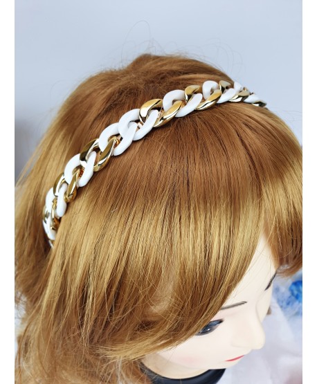 Opaski do włosów złoty łańcuch