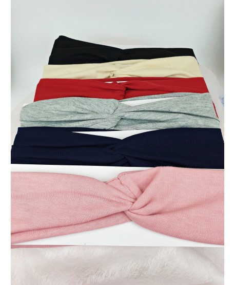 Opaski na włosy z węzłem jednolite