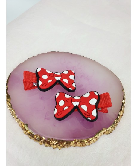 Spineczki czerwone z kokardką