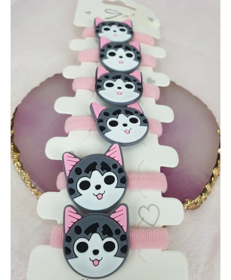 Gumeczki różowe z kotkami