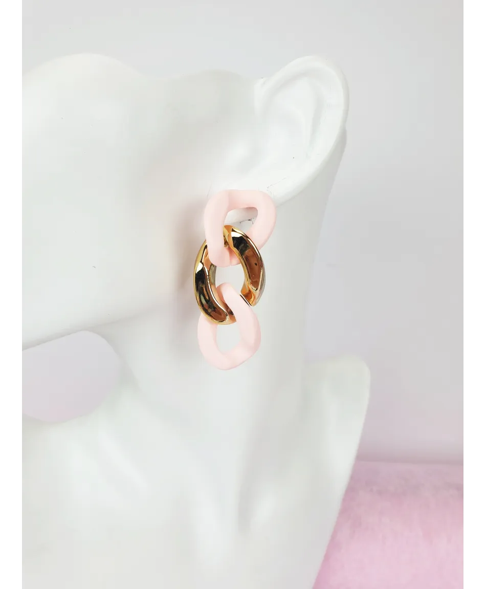 Kolczyki kolorowe łańcuchy