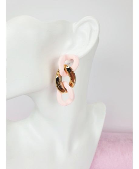 Kolczyki kolorowe łańcuchy