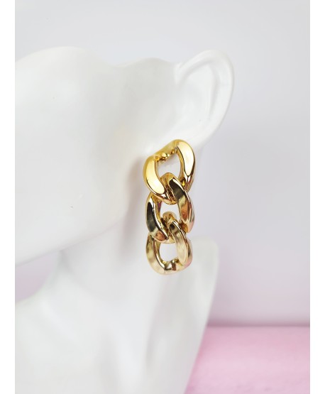 Kolczyki złote łańcuchy