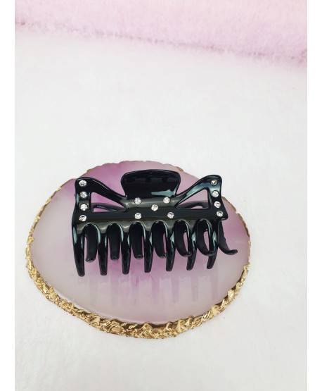 Spinki klamry do włosów czarne ozdobne