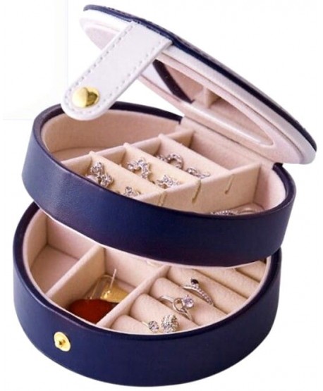 Szkatułka mała okrągła granatowa