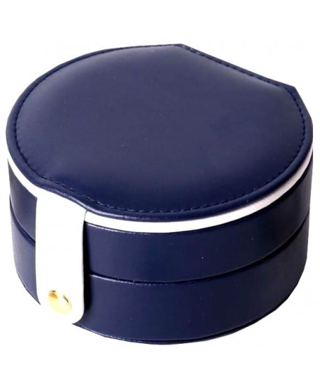 Szkatułka mała okrągła granatowa