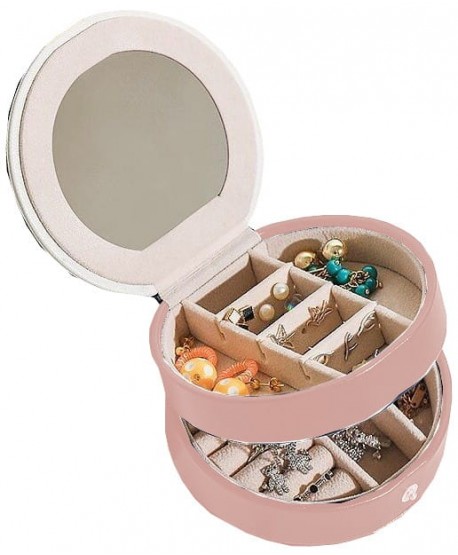 Szkatułka mała okrągła różowa