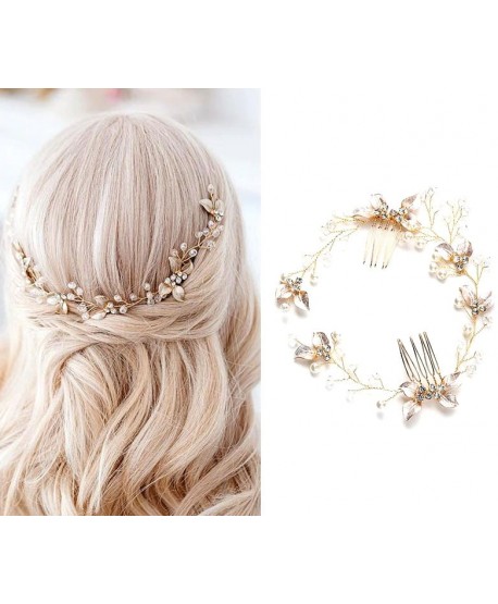 Ozdoba do włosów na druciku z listkami