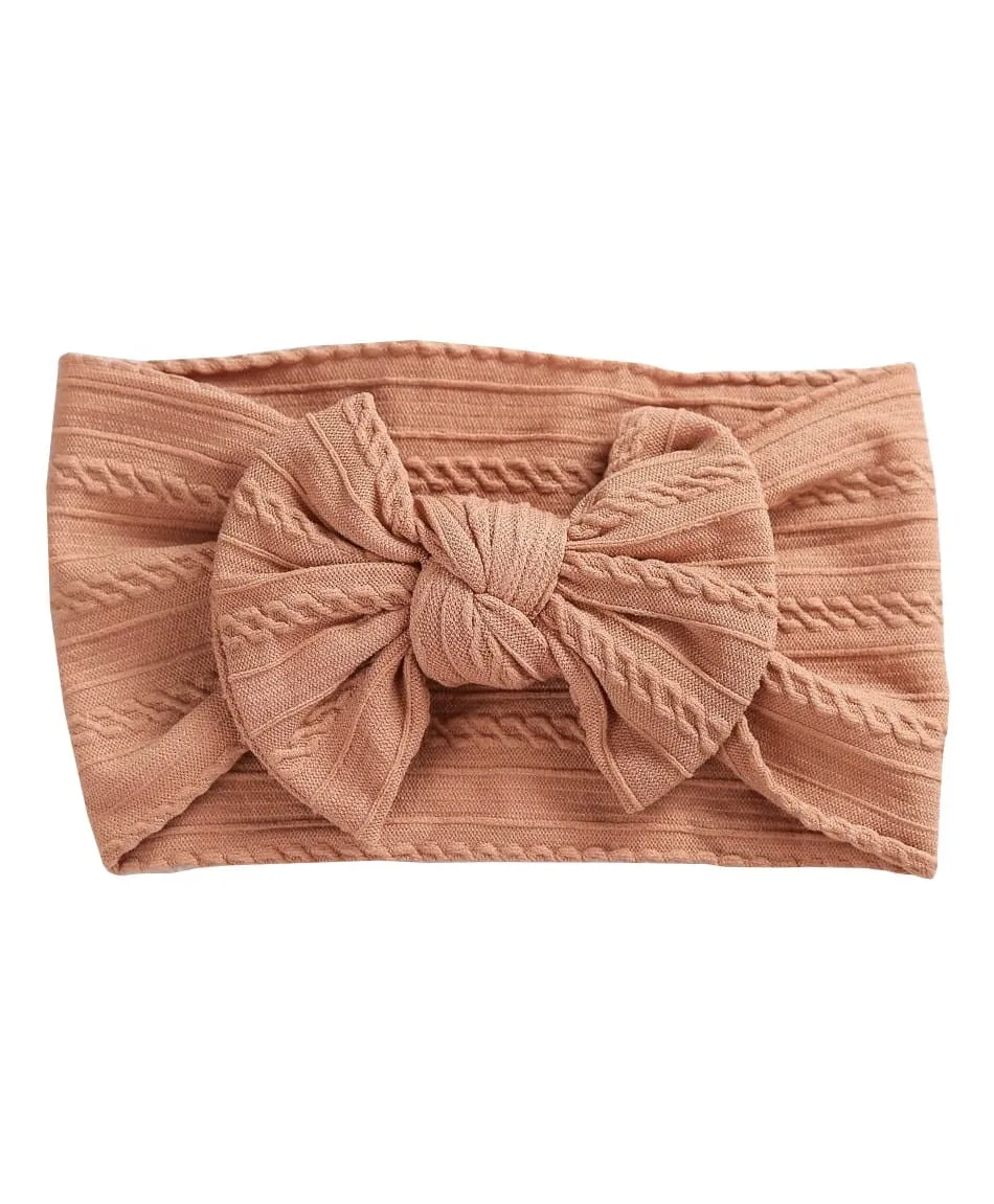 Opaska dziecięca elastyczna w odcieniach brązu