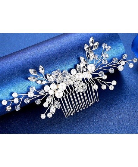 Ozdobny grzebień do włosów srebrny