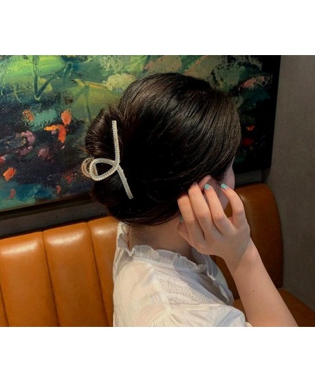 Spinka klamra złota pętelka z perełkami i cyrkoniami