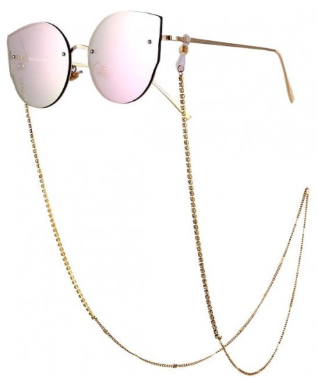 Łańcuszek do okularów złoty z dżetami