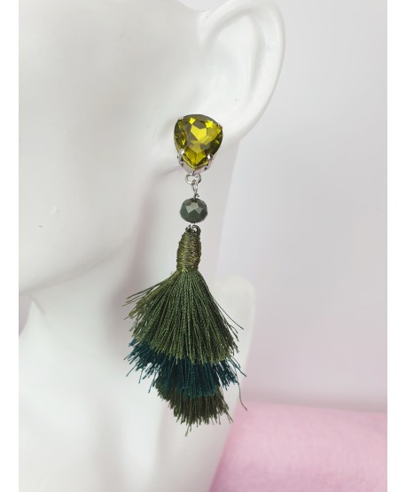 Kolczyki chwosty z łezką