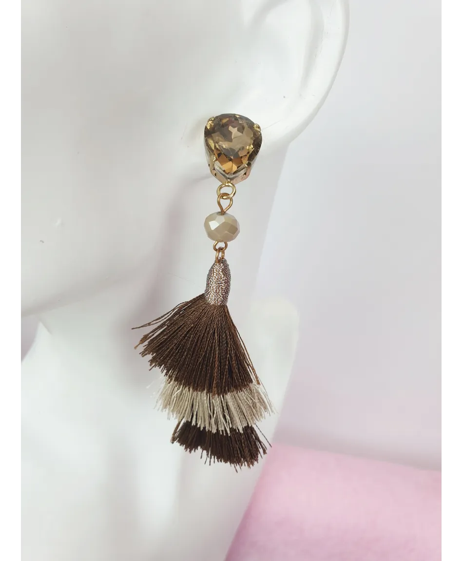 Kolczyki chwosty z łezką