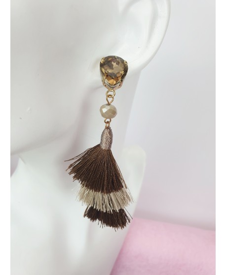 Kolczyki chwosty z łezką