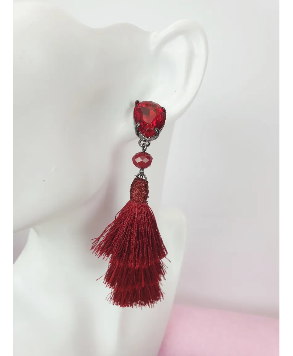 Kolczyki chwosty z łezką