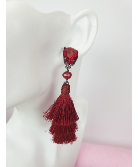 Kolczyki chwosty z łezką