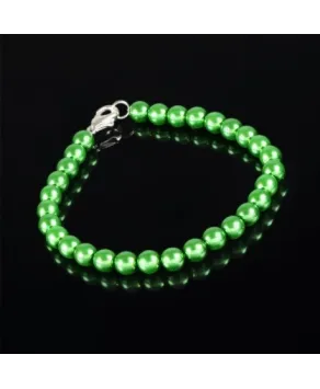Bransoletka zielone perły