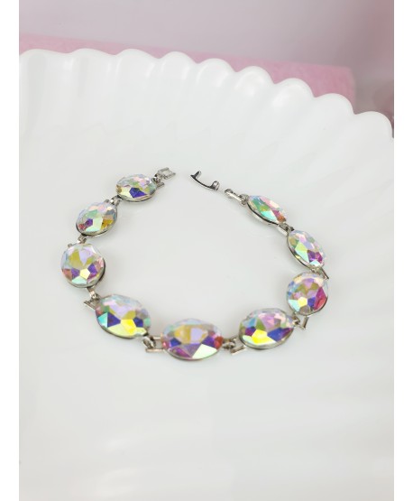 Bransoletki opalizujące kryształki prostokąt