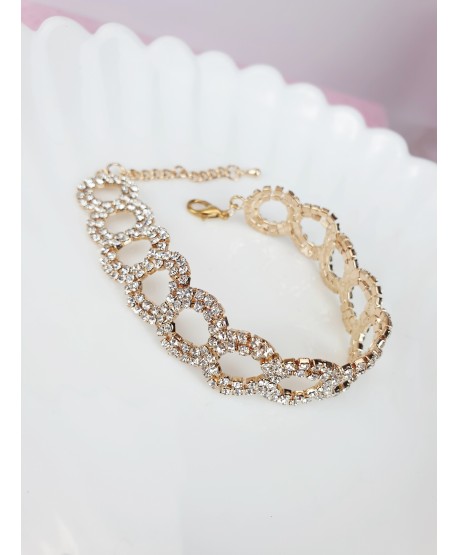 Bransoletka złota dżetowe kółeczka