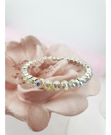 Bransoletka sztywna opalizująca