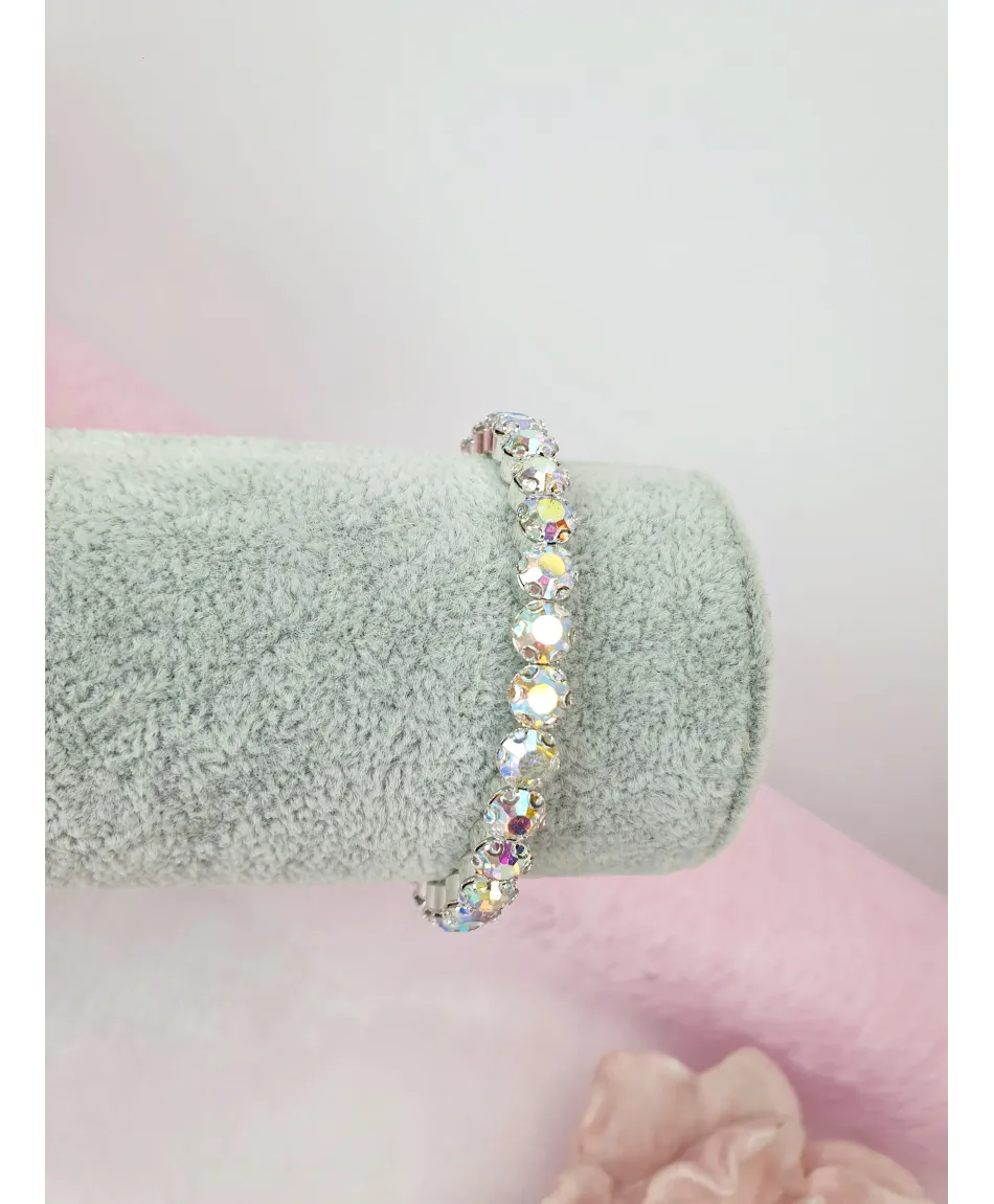 Bransoletka sztywna opalizująca