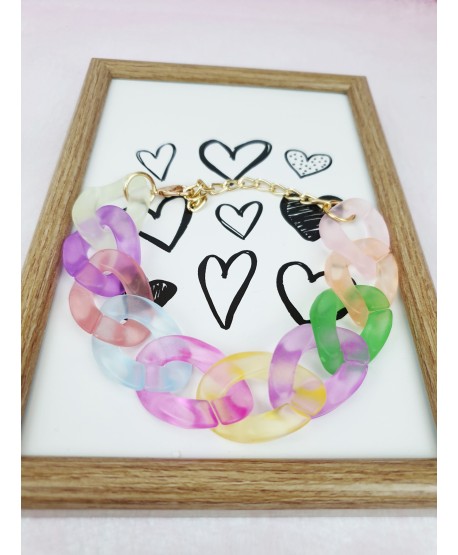 Bransoletki łańcuchowe kolorowe