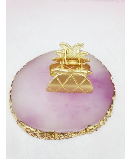 Spinka klamra do włosów złoty ananas