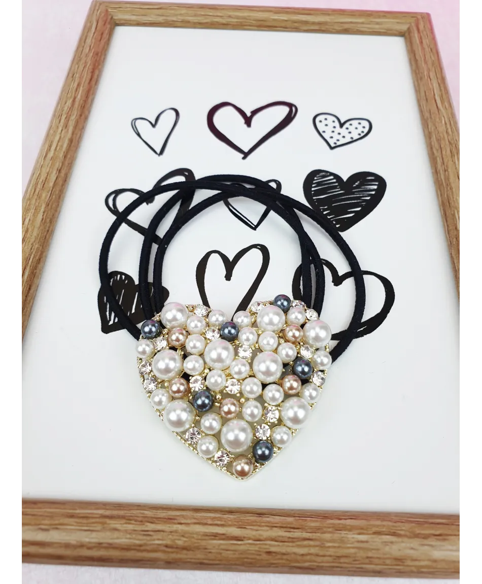 Gumki do włosów ozdobne z perełkami