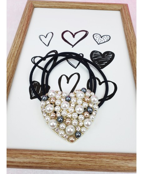 Gumki do włosów ozdobne z perełkami