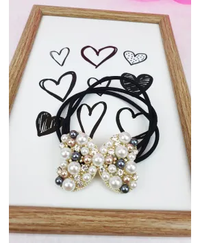 Gumki do włosów ozdobne z perełkami