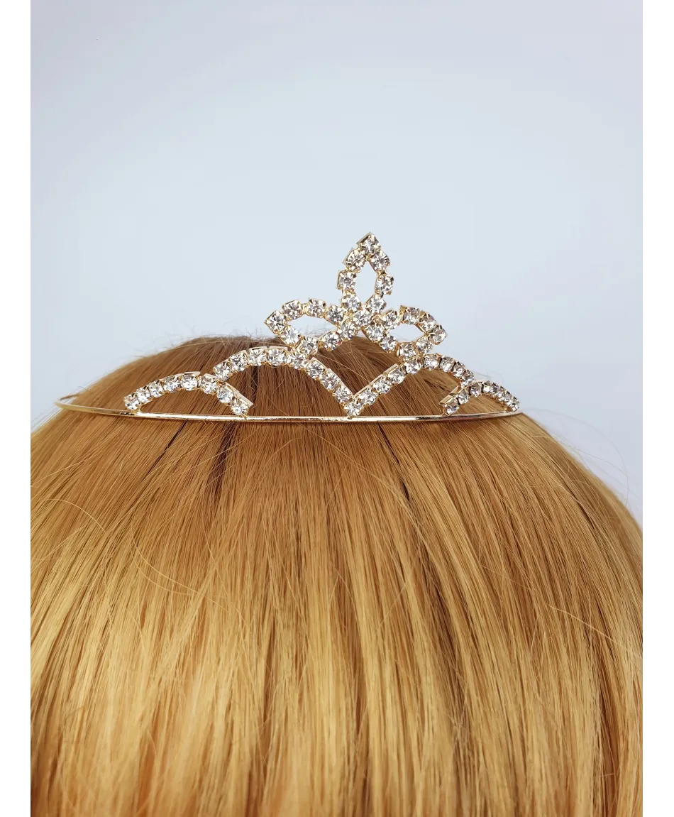 Diademy korony na włosy złota srebrna