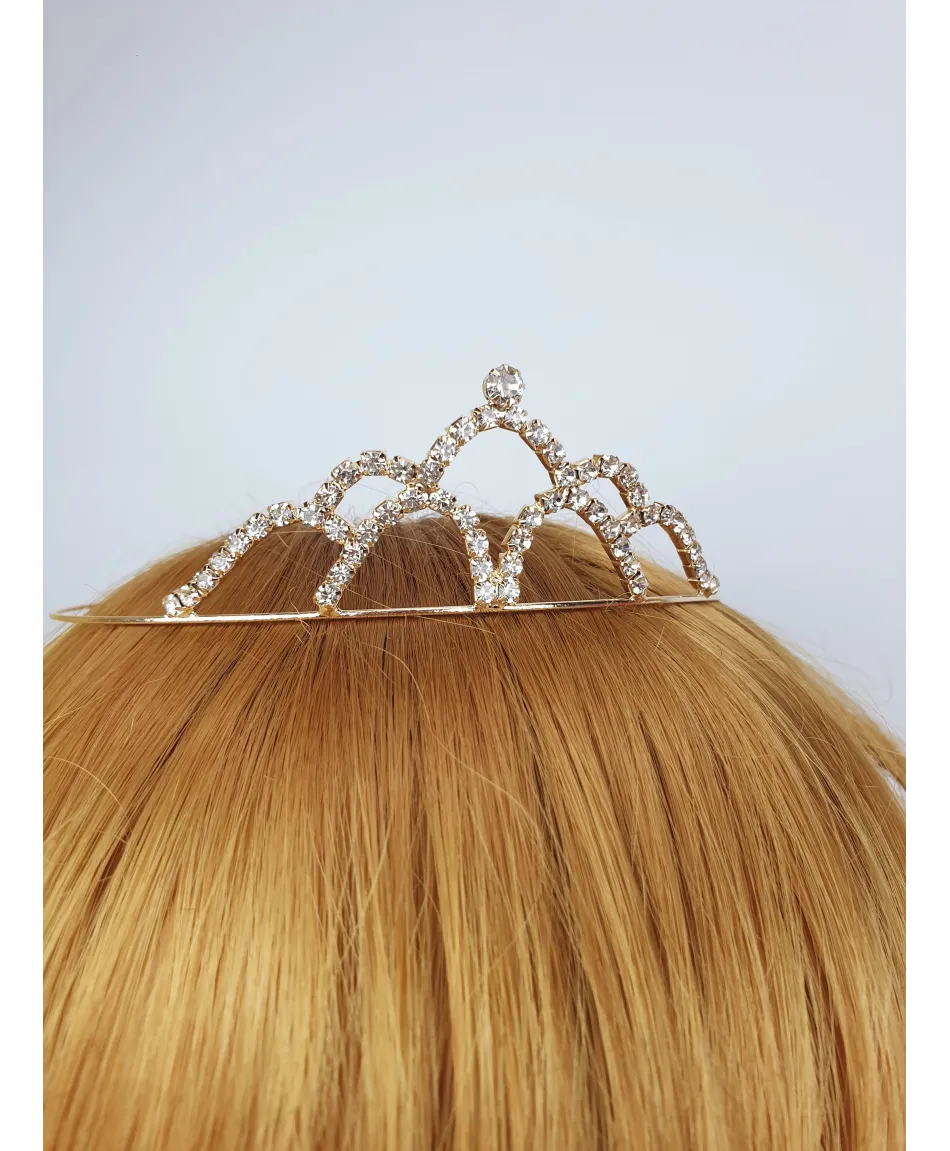 Diademy korony na włosy złota srebrna