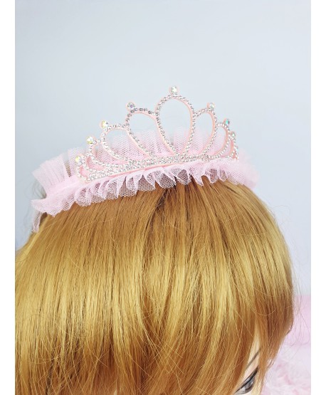 Opaski do włosów korony z woalką