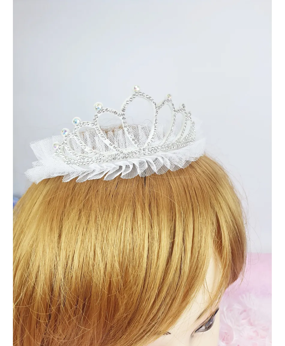 Opaski do włosów korony z woalką