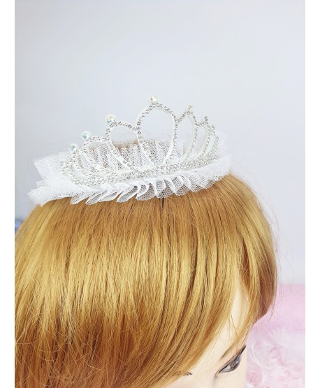 Opaski do włosów korony z woalką