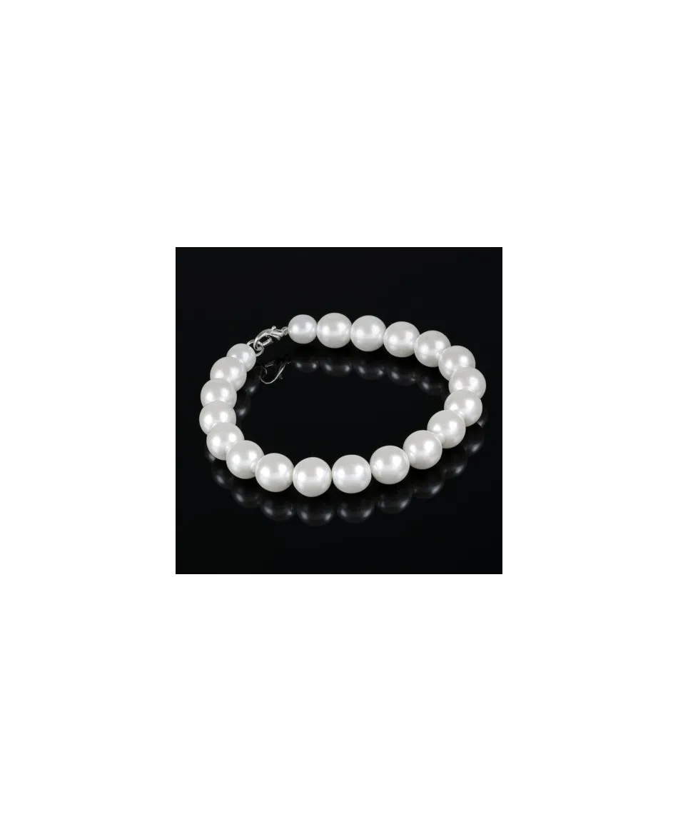 Bransoletka biała perła