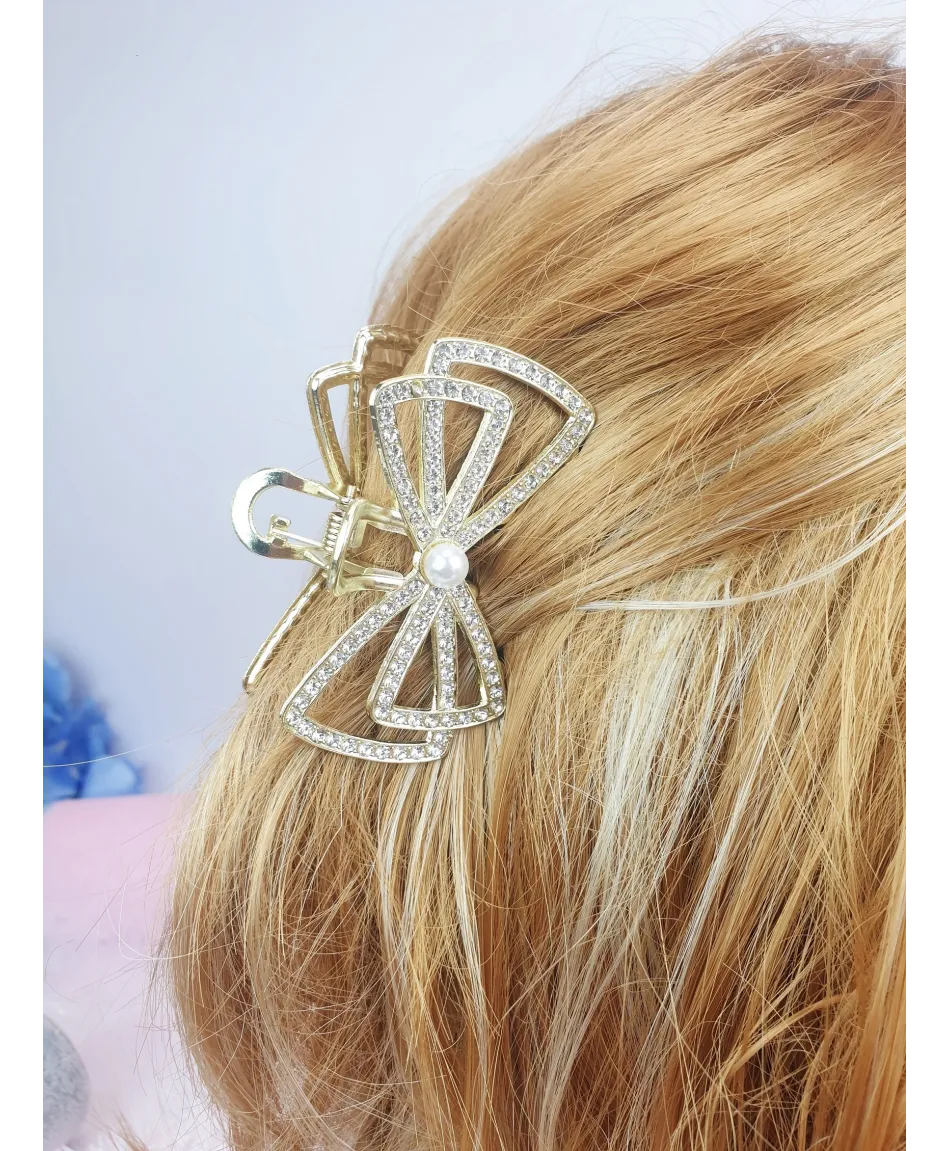 Spinki klamry do włosów złote ozdobne wzory