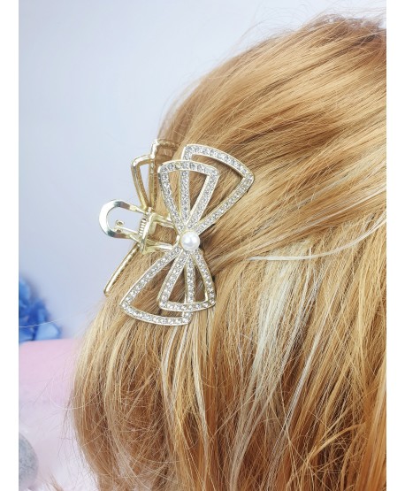 Spinki klamry do włosów złote ozdobne wzory