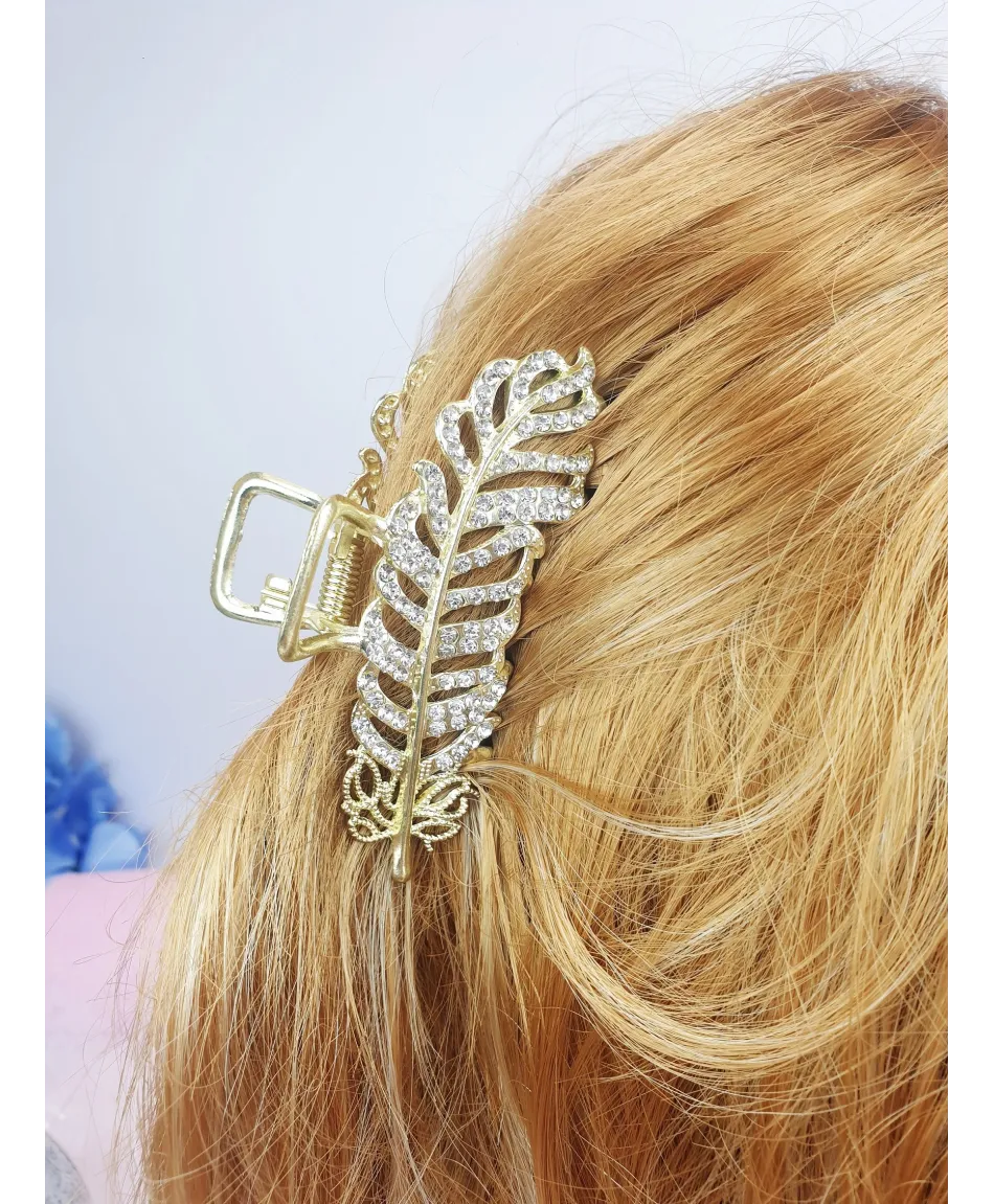 Spinki klamry do włosów złote ozdobne wzory