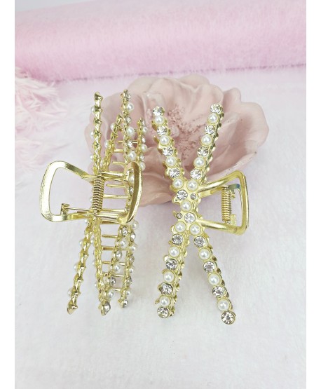 Spinki klamry do włosów ozdobne z perełkami